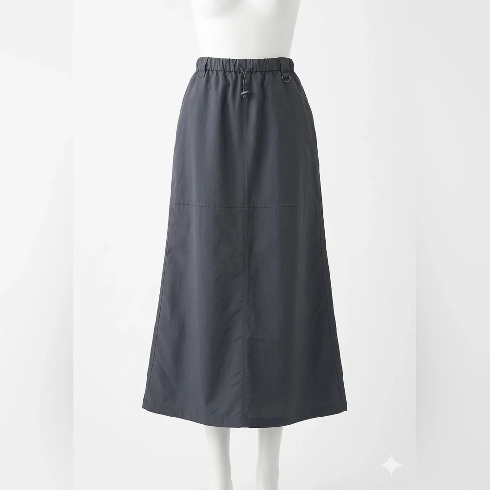 Ardene Graphite Grey Utility Cargo Parachute Longline Maxi Skirt Women’s M - Picture 1 of 10